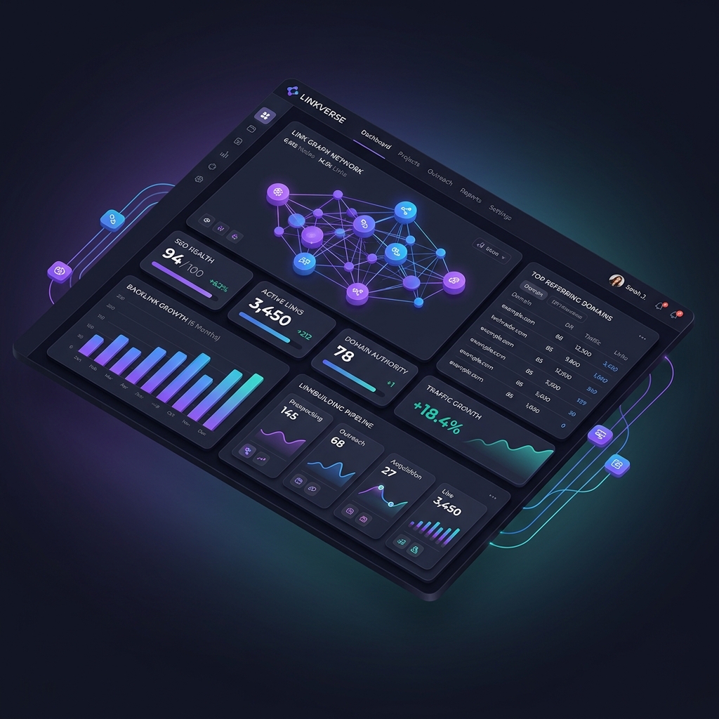 LinkLoop Premium Dashboard Interface Mockup